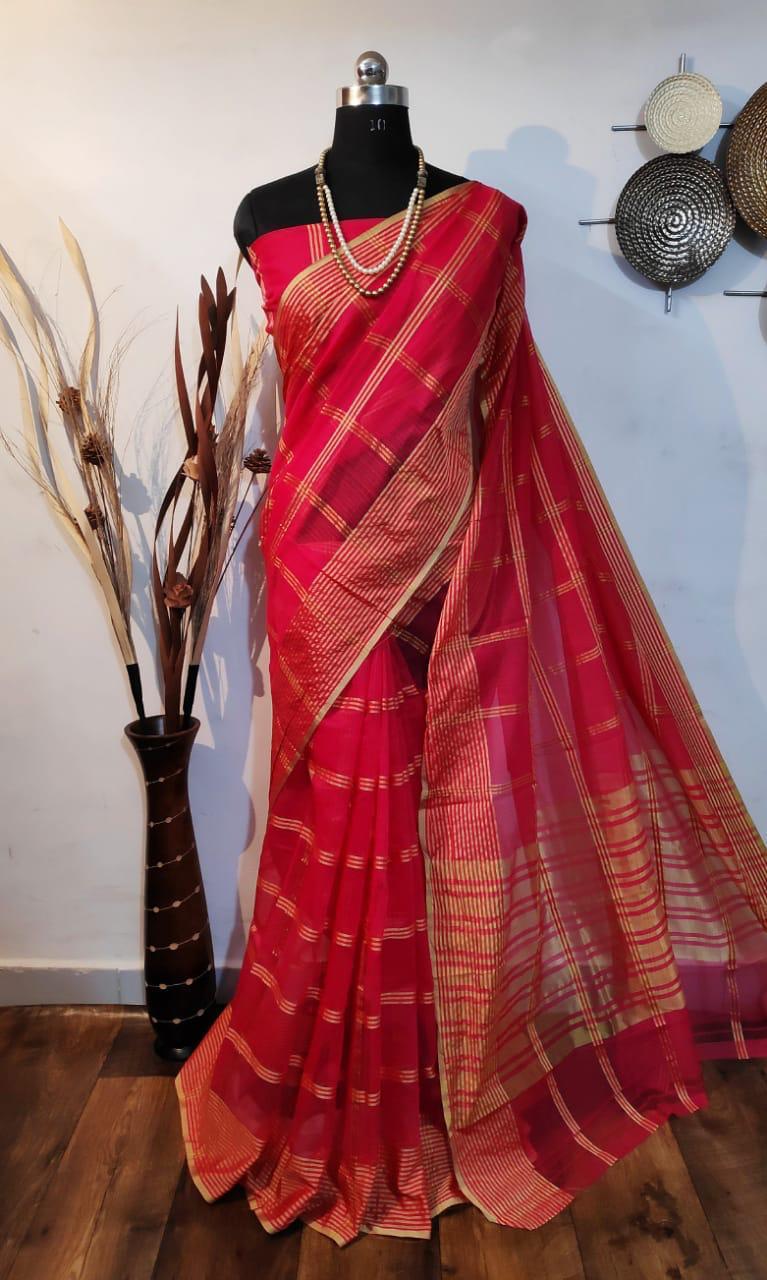 Kota Doria 1 Latest Fancy Designer Soft Cotton Silk Saree Collection